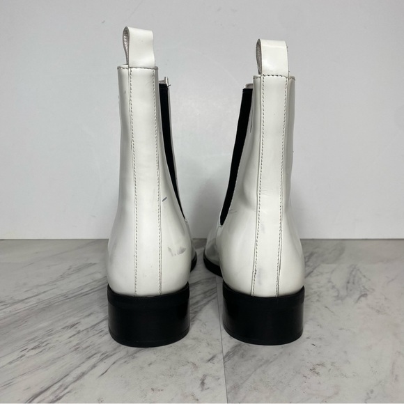Jeffery Campbell Emrys White Leather Chelsea Bootie 8 - Picture 3 of 16